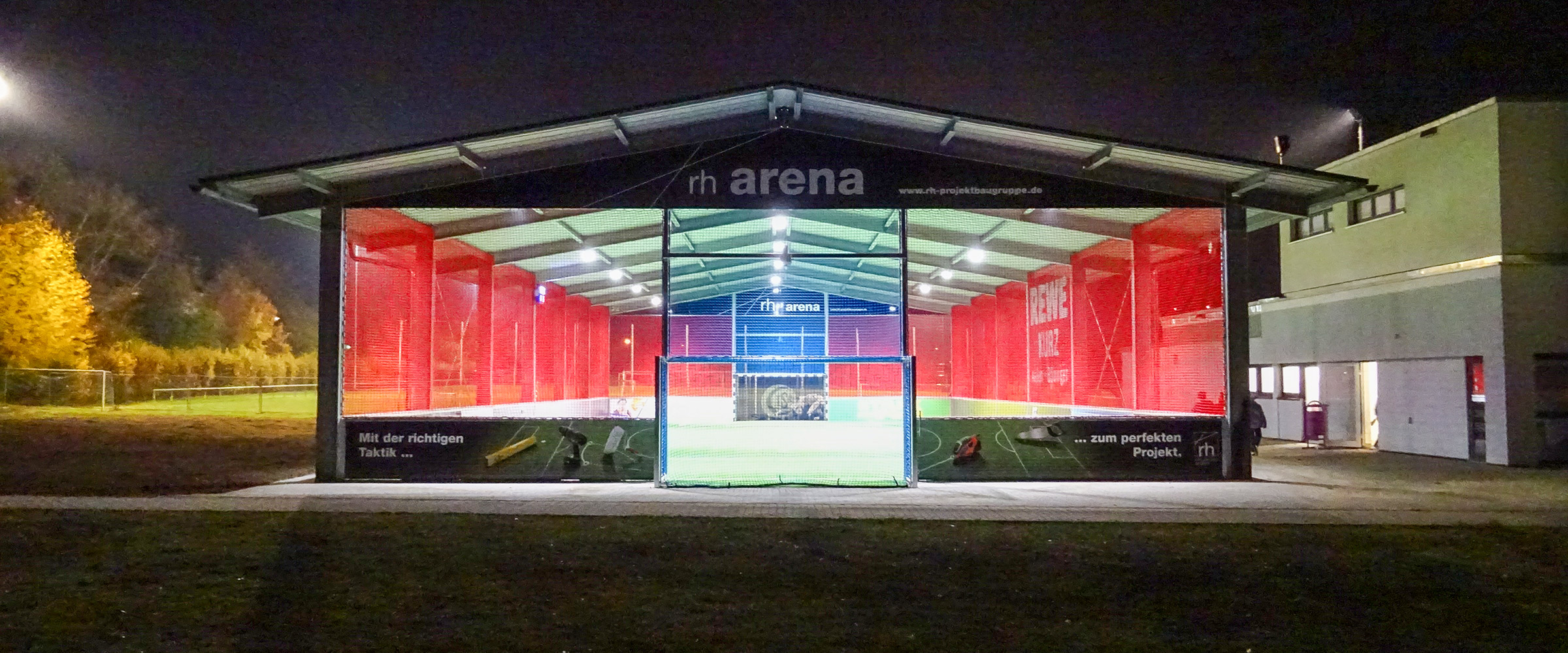 Die rh Arena in Aalen ist die günstigste und modernste Soccerhalle der Region